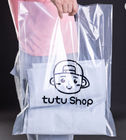 PE Shopping Single Layer Laminated Packaging Bags Transparent Plastic Bag With Handle