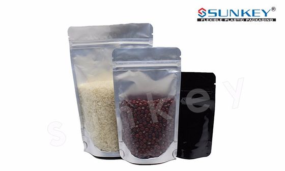 PET AL Resealable Clear Custom Mylar Bag Food Packing Zipper Stand Up Pouch